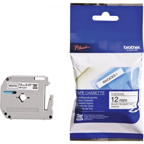  Trak p-touch mk-231 bel/črn 12mm BROTHER Slike