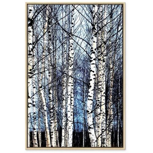  Slika - Frosty January (1 Part) Vertical 40x60 U prirodnom drvenom okviru Slike