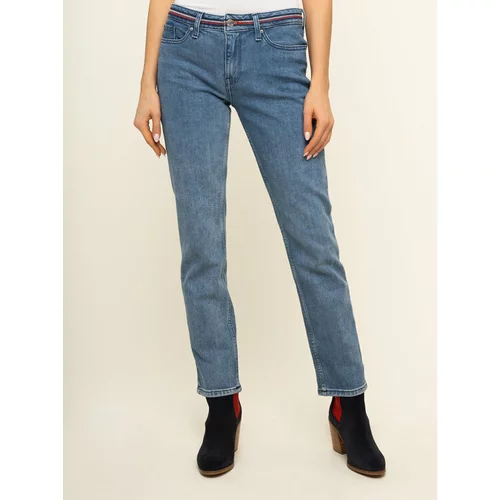 Tommy Hilfiger Jeans hlače Rome WW0WW26491 Modra Straight Fit