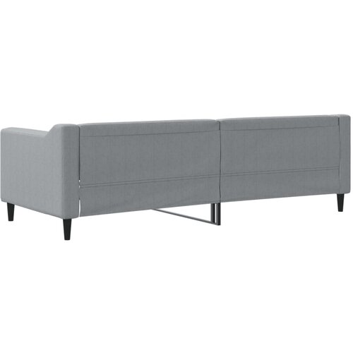  Dnevni krevet s madracem svjetlosivi 80 x 200 cm od tkanine Slike