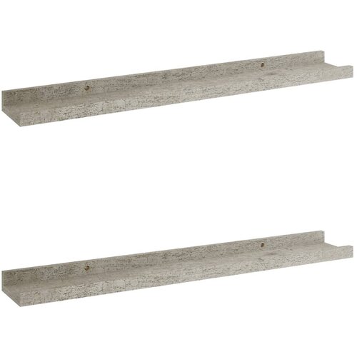 Maison Chic 2 kosi Stenske Police - Viseče police betonsko siva 60x9x3 cm, (21793726) Slike
