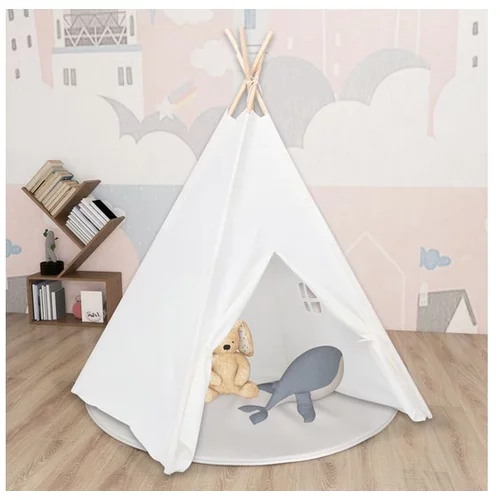  Otroški tipi šotor z vrečo peach skin bel 120x120x150 cm