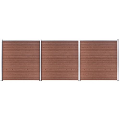 vidaXL Vrtna ograda od WPC-a 526 x 186 cm smeđa Cijene