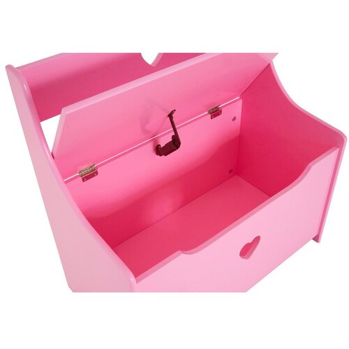 Premier Housewares Ružičasti dječji ormar s klupom 60x62x34 cm Pink Heart &amp;ndash; Slike