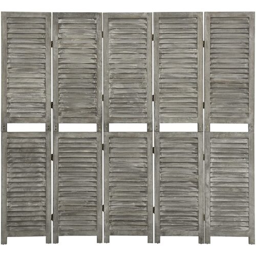 Furnova Paravan 5-delni siv 179x166 cm trden les, (21929746) Slike