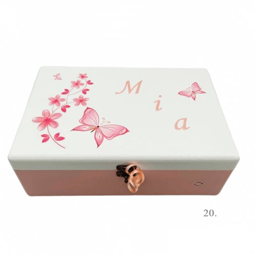  &Scaron;katla spominov personalizirana z imenom - darilo za rojstvo, krst ali rojstni dan otroka - 20. 20x30x10cm - 15464 Cene