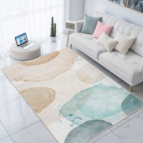 Mila Home Krem/tirkizni perivi tepih 160x230 cm Puddle &amp;ndash; Slike