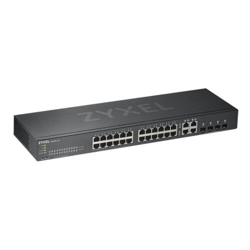 Zyxel GS1920-24v2, 28-vratni pametno upravljan switch (omrežni preklopnik) z 24x Gigabit bakrenimi vrati in 4x Gigabit vrati dvojne namene. Cene