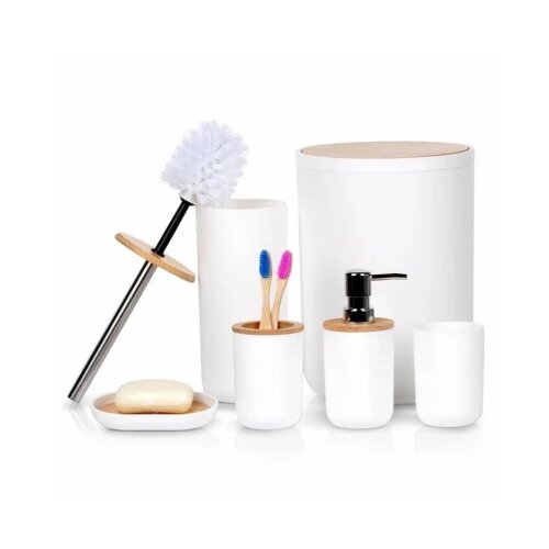 Vilde 568054 - Set od 6 kupatilskih dodataka - Beli Cene