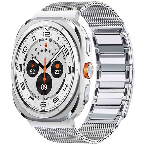 INF Združljiv s Samsung Watch Ultra 1/2 nerjaveče jeklo magnetni pa&scaron;ček Silver, (5000116454) Cene