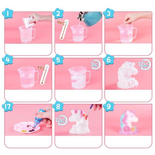  Set za uzgoj kristala jednorog s bojama, 8+ Slike