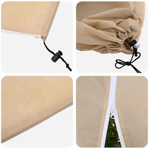  Pokrijte biljke od mraza flis pokrivačem 5 pcs Bež 1 8 x 1 2 m Slike