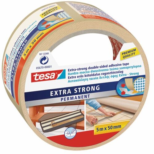 Tesa OBOJESTRANSKI LEPILNI TRAK TKANINASTI 5MX50MM Cene