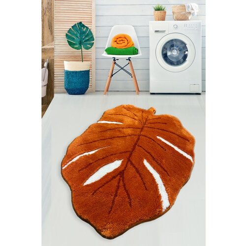  frunze - orange orangewhite acrylic bathmat Cene
