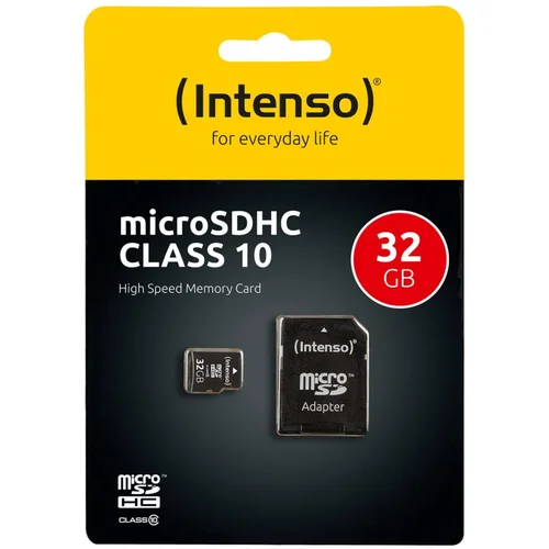  (Intenso) Micro SD Kartica 32GB Class 10 (SDHC & SDXC) sa adapterom – SDHCmicro+ad-32GB/Class10