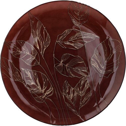 Tognana Stakleni tanjir Galassia Calathea, 32.5 cm, Boja ćilibara Slike