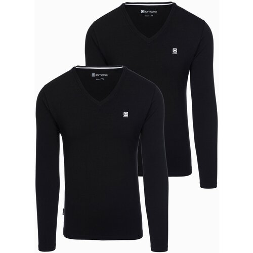 Ombre Men's V-NECK longsleeve set - mix 2 Cene