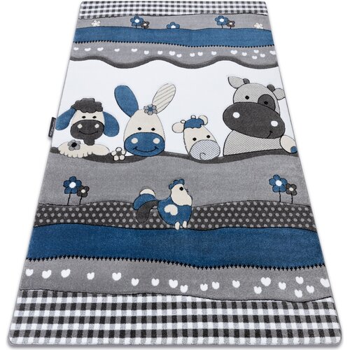 RugsX Preproge Preproga PETIT FARM Kmetija ŽIVALI modra 160x220 cm Modra Cene