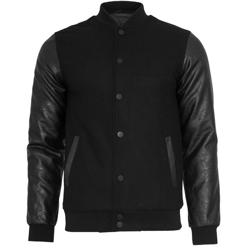 Urban Classics Oldschool College Jacket blk/blk Slike