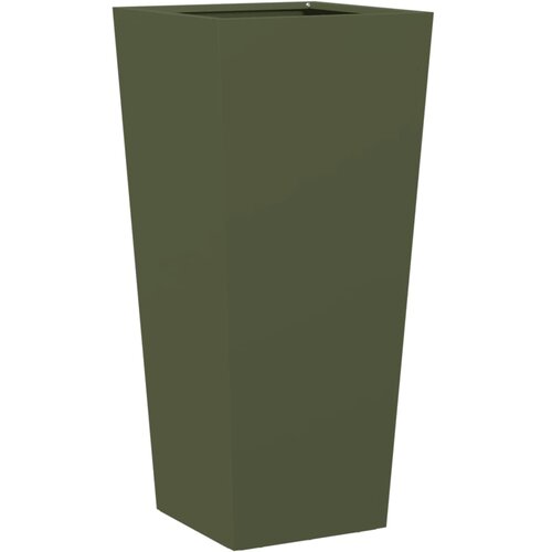  Vrtne sadilice 2 kom maslinastozelene 35x35x75 cm čelične Slike