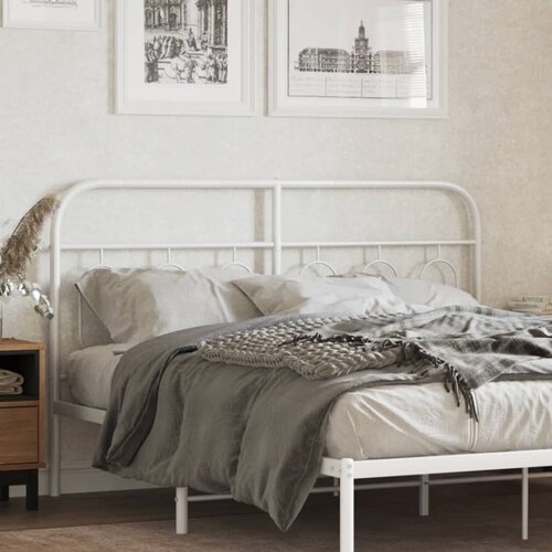 vidaXL Kovinsko vzglavje belo 137 cm Cene