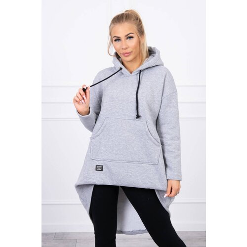 Kesi Padded sweatshirt with a long back and a grey hoodie Cijene