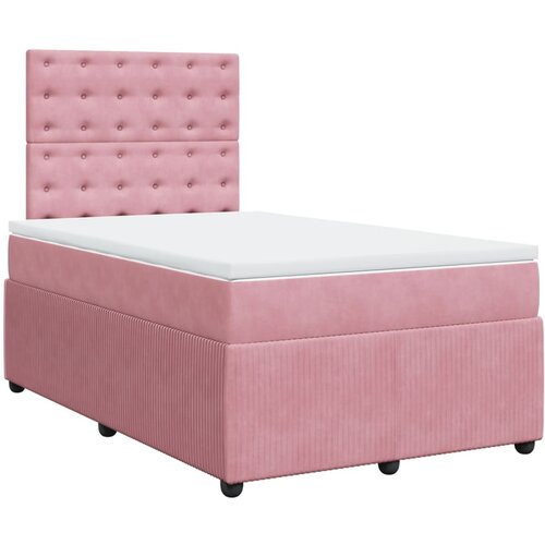 vidaXL Box spring krevet s madracem ružičasti 120 x 200 cm baršunasti Cene