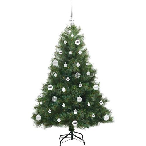 VidaXL Umjetno božićno drvce s nogom s stalakom Zelena 150 cm PE i PVC Slike