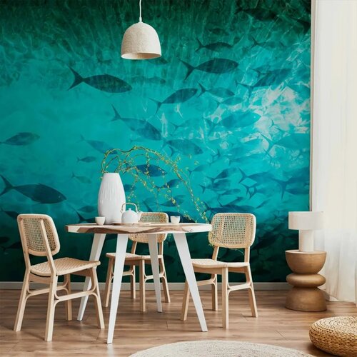  Foto tapeta - A shoal of dark fish 450x315 Vodootporna Cene
