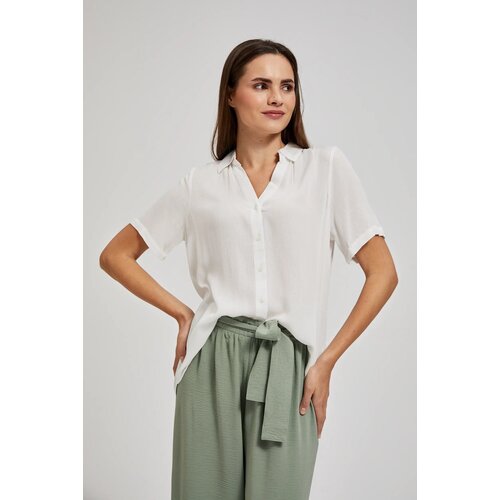 Moodo Women&amp;#039;s shirt with collar - white Slike
