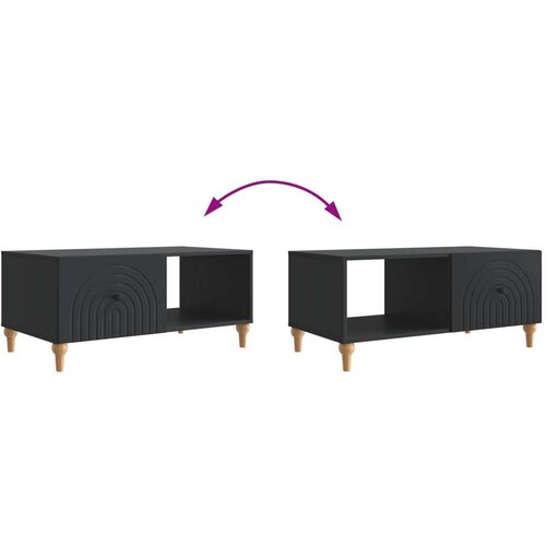  Stolić za kavu Crna 90 x 50 x 40 cm Konstruirano drvo - Crna Slike