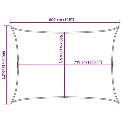  Jedro za za&amp;scaron;titu od sunca 160 g/m&amp;sup2; terakota pijeska 6x8 m HDPE Slike