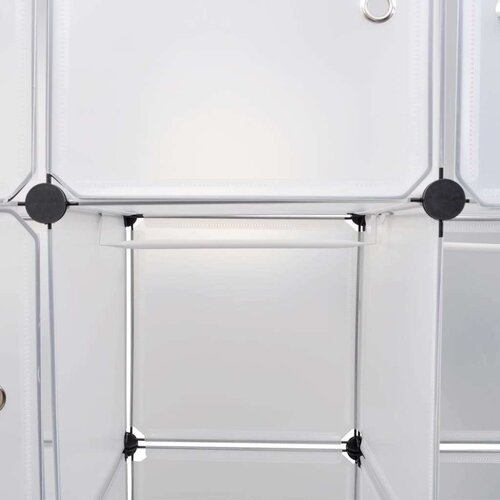 VidaXL Modularna omara s 14 predelki bela 37x146x180,5 cm Slike