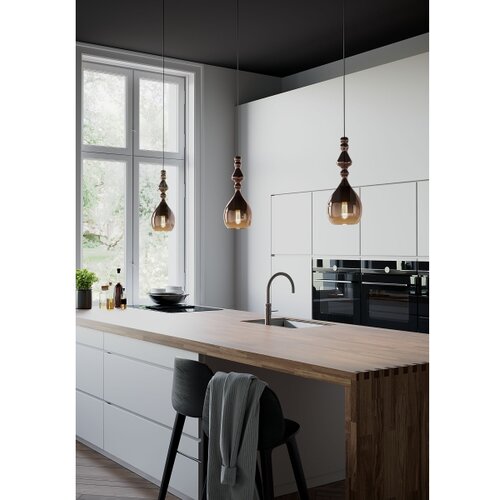  Redo 01-2938 - Visilica na sajli AMBIX 1xE27/42W/230V &amp;Oslash; 18 cm siva Slike