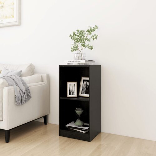 VidaXL Bočni ormarić crni 35,5 x 33,5 x 76 cm od masivne borovine Slike