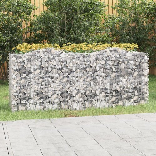  Lučna gabionska povi&amp;scaron;ena gredica 200x50x100cm pocinčano željezo Slike
