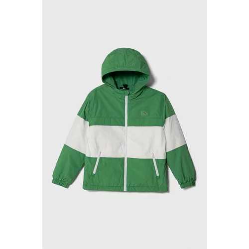 Tommy Hilfiger Otroška jakna zelena barva