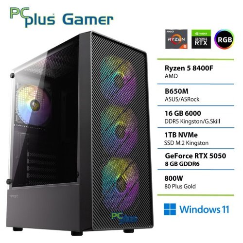 PCPLUS Gamer Ryzen 5 8400F 16GB 1TB RTX 5050 8GB Windows 11 Home gaming namizni računalnik Cene