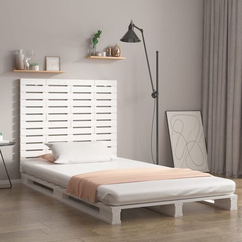  Stensko posteljno vzglavje belo 126x3x91,5 cm trdna borovina Cene