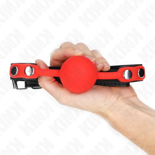 Kink Silicone Ball Gag 4cm Red Slike