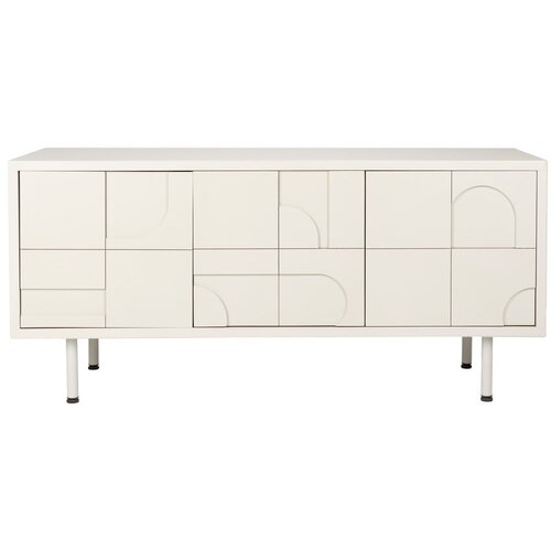 White Label Svetlo siva komoda 55x120x40 cm Funk – Cene