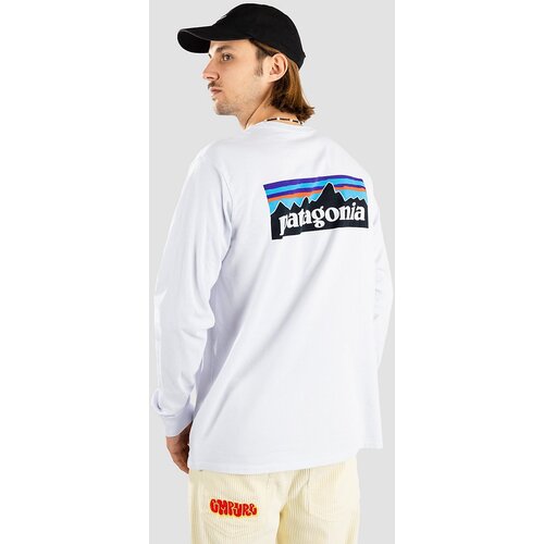 Patagonia P-6 Logo Responsibili Majica z dolgimi rokavi white Slike