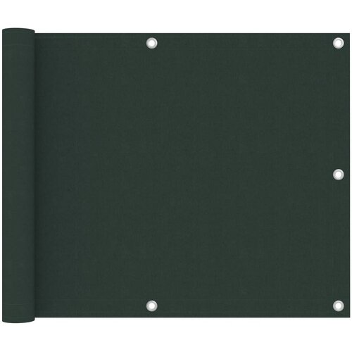 VidaXL Balkonsko platno temno zeleno 75x400 cm oksford blago Slike