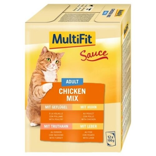 MultiFit Cat Sauce Adult Chicken Mix Multipack 12x100g Cene