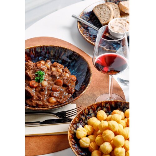 BonBistro Rjav ju&amp;scaron;ni porcelanast krožnik &amp;oslash; 21 cm Resto &amp;ndash; Slike