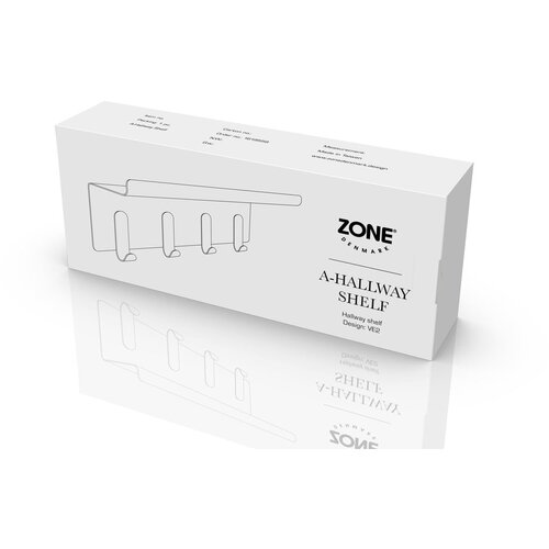 Zone Denmark Crna željezna zidna vje&amp;scaron;alica s policom 11,5 cm A-Hallway &amp;ndash; Slike