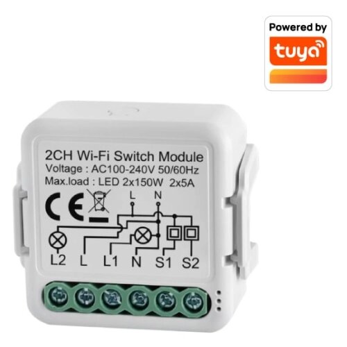  Wi-Fi smart prekidač-modul, 2x5A WFM-SWN02 Cene