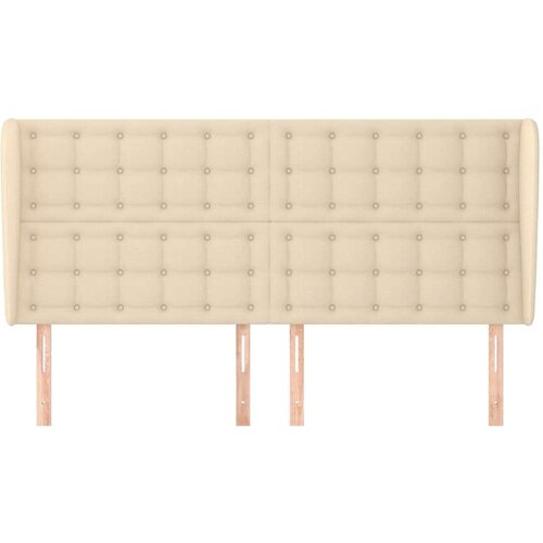  Uzglavlje s u&amp;scaron;ima krem 203x23x118/128 cm od tkanine Slike