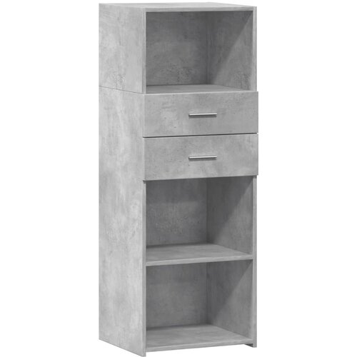 VidaXL Visoka omara betonsko siva 45x42,5x124 cm inženirski les, (21295834) Slike