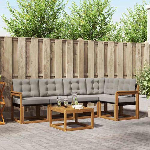  Set vanjskih sofa 6 kom. Prirodna i svijetlo siva Cijene
